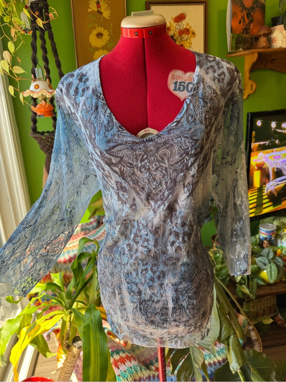 Plus Size Lace Fairycore Top